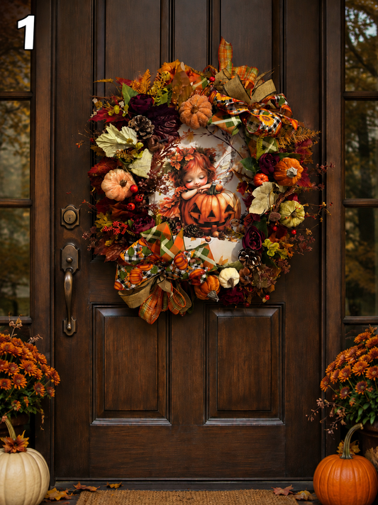 Sleepy Fairy 1 Autumn Wreath 🍂